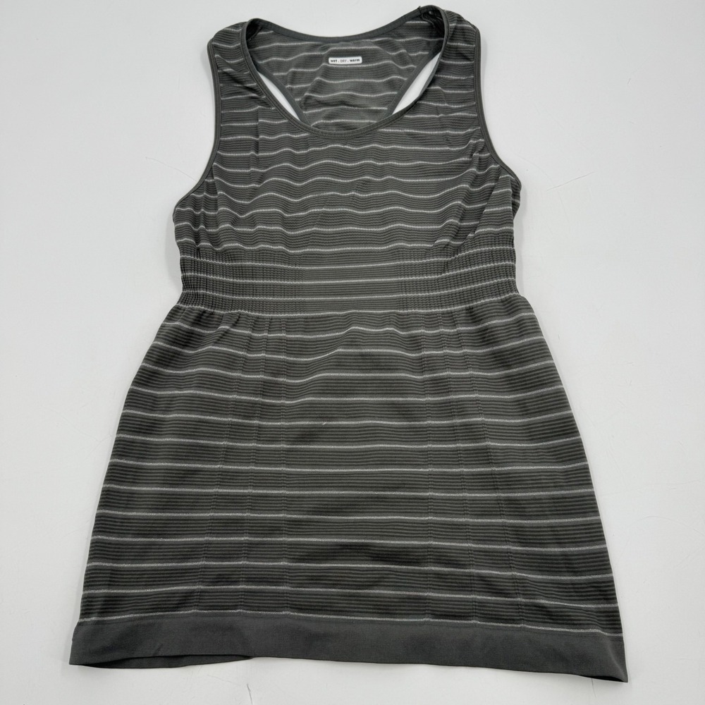 Lululemon Racerback Tank Top Athletic Striped Sleeveless Casual Gray Size 6